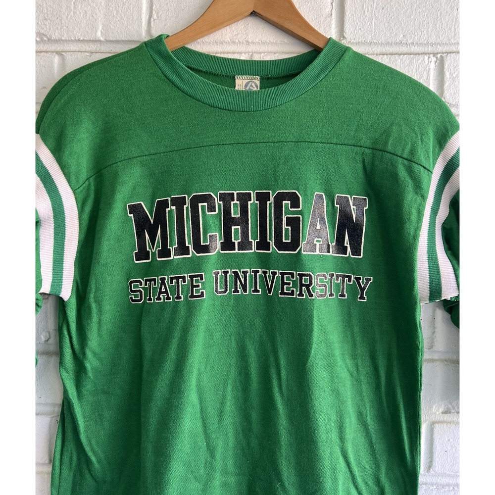 Vintage RARE! 1970s Michigan State University ARTEX  Medium Spartans T-Shirt Tee